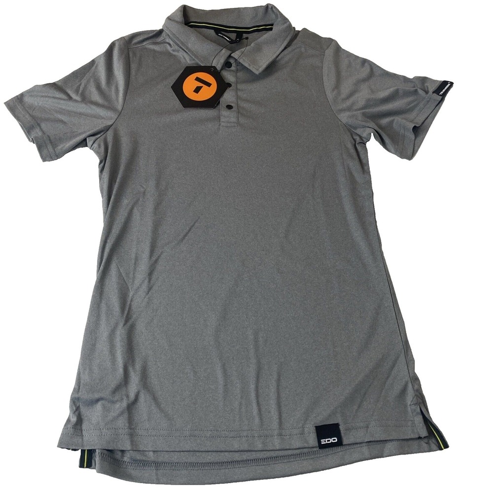 Truewerk Stretch Edo Polo Shirt Mens XS Gray Short Sleeve New